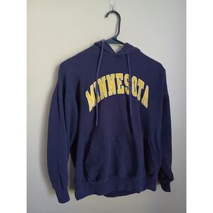 Women's Size L Blue Minnesota Authentic Life Apparel Pullover Hoodie Sweatshirt